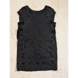 Daily Practice by Anthropologie Black Sleeveless Sweatshirt Dress XXS Crisscross
